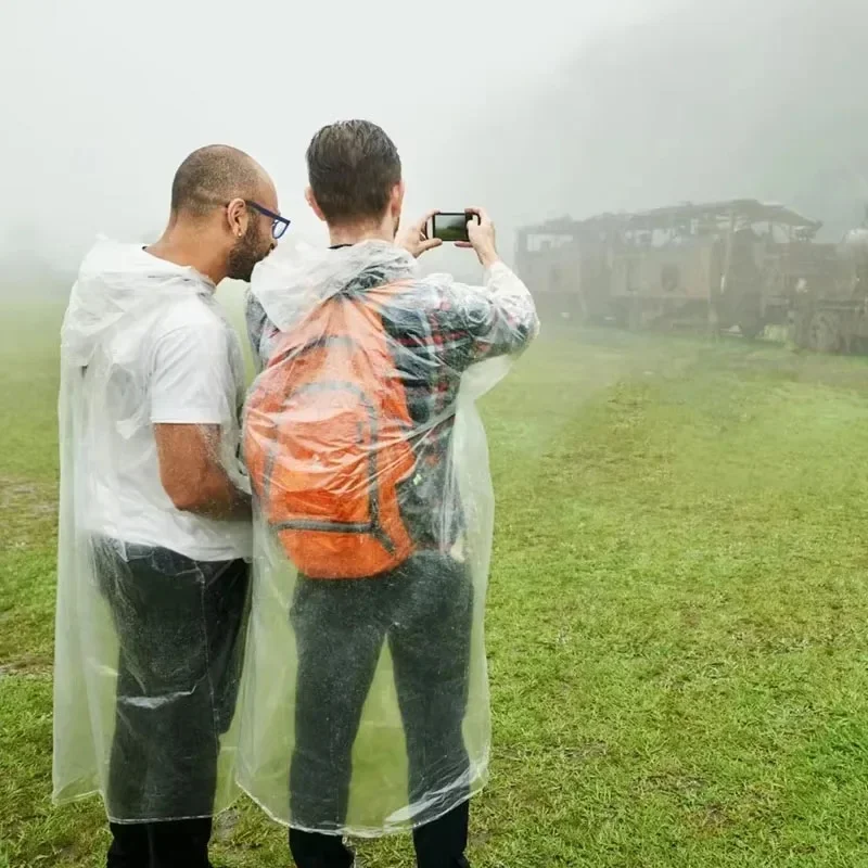 5/10PCS Compact Disposable Rai - Emergency Poncho Rain ulasan dan harga